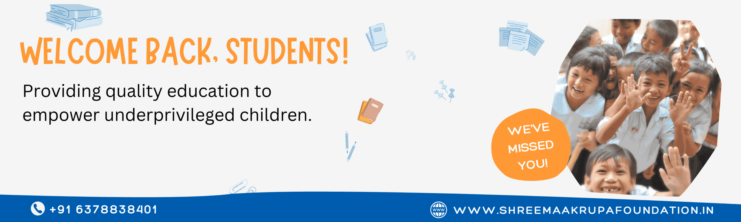 Welcome-Message-Elementary-Back-to-School-Banner-in-Blue-and-Orange-Organic-and-Handcrafted-Style